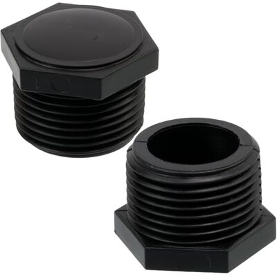 AERZETIX Juego 5 Tapones macho 1" para atornillar para manguera de riego sistema de goteo presión máx 10 bar en polietileno racor circuito tapa irrigación AERZETIX Juego 5 Tapones macho 1" para atornillar para manguera de riego sistema de goteo presión máx 10 bar en polietileno racor circuito tapa irrigación