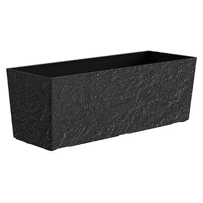 Dehner Maceta Stone, Incluye Sistema de riego/Orificio de Drenaje, Resistente a Las heladas, Aprox. 49,5 x 19 x 19 cm, Polipropileno, Antracita Dehner Maceta Stone, Incluye Sistema de riego/Orificio de Drenaje, Resistente a Las heladas, Aprox. 49,5 x 19 x 19 cm, Polipropileno, Antracita
