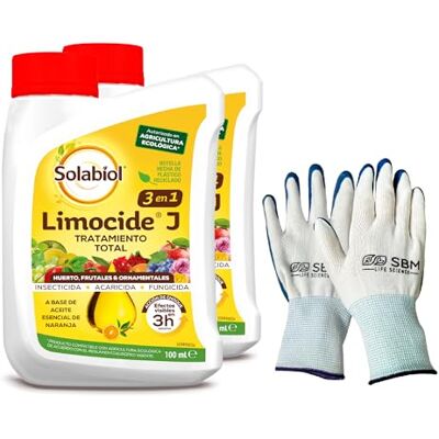 Solabiol Limocide J Tratamiento Total para huerto, frutales y Ornamentales, Insecticida, acaricida fabricado a base de aceites esenciales (pack de 2) Solabiol Limocide J Tratamiento Total para huerto, frutales y Ornamentales, Insecticida, acaricida fabricado a base de aceites esenciales (pack de 2)
