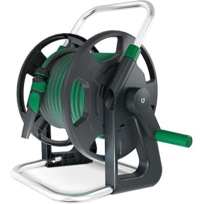 Grimsholm Green Grimsholm Juego de Carro Portamangueras Classic Handy (con Manguera Classic de 20 m + Acoplamientos) Grimsholm Green Grimsholm Juego de Carro Portamangueras Classic Handy (con Manguera Classic de 20 m + Acoplamientos)