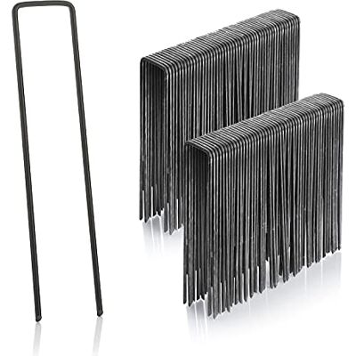 GardenMate , Grapas de sujeción 150 mm largo 25 mm ancho de alambre de acero 2,9 mm, 100 unidades GardenMate , Grapas de sujeción 150 mm largo 25 mm ancho de alambre de acero 2,9 mm, 100 unidades