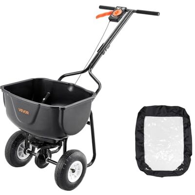 VEVOR Esparcidor de Empuje Manual Capacidad de 27,2 kg, Esparcidor de Compost con Ruedas Neumáticas, Ancho de Esparcimiento de 0 a 3 m para Semillas y Fertilizantes, para Jardín, Césped, Campo, Granja VEVOR Esparcidor de Empuje Manual Capacidad de 27,2 kg, Esparcidor de Compost con Ruedas Neumáticas, Ancho de Esparcimiento de 0 a 3 m para Semillas y Fertilizantes, para Jardín, Césped, Campo, Granja