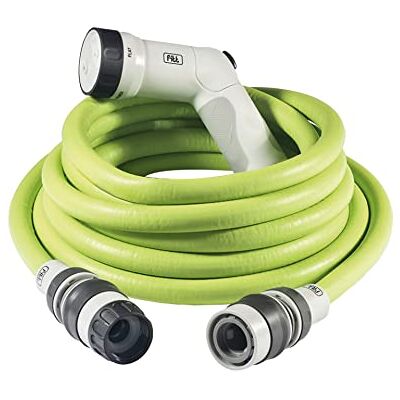 FITT IKON 25 m Manguera de Agua de Jardín, Extensible, Compacta, Ligera y Lista para usar, con Pistola Multichorro, Lime FITT IKON 25 m Manguera de Agua de Jardín, Extensible, Compacta, Ligera y Lista para usar, con Pistola Multichorro, Lime