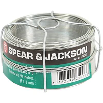 Jackson Alambre de Hierro galvanizado n.º 6 50 m Jackson Alambre de Hierro galvanizado n.º 6 50 m