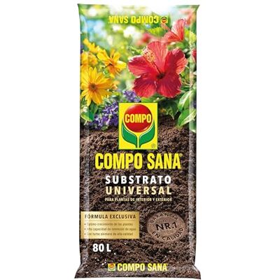 Compo SANA Substrato Universal de calidad para para plantas de interior, terraza y jardín, 80 L Compo SANA Substrato Universal de calidad para para plantas de interior, terraza y jardín, 80 L