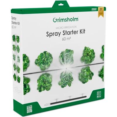 Grimsholm Green Grimsholm Kit de Inicio de Micro Riego Spray (60 m²) con Boquillas Pulverizadoras y Regulador de Presión Grimsholm Green Grimsholm Kit de Inicio de Micro Riego Spray (60 m²) con Boquillas Pulverizadoras y Regulador de Presión