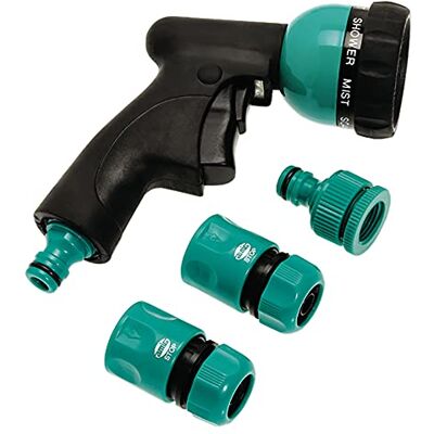 Amig Kit de Riego con Pistola y Adaptador de Manguera Incluye 2 Empalmes Conectores de Grifo Para usar en Limpieza de Patio y Jardín Fácil de Instalar Amig Kit de Riego con Pistola y Adaptador de Manguera Incluye 2 Empalmes Conectores de Grifo Para usar en Limpieza de Patio y Jardín Fácil de Instalar