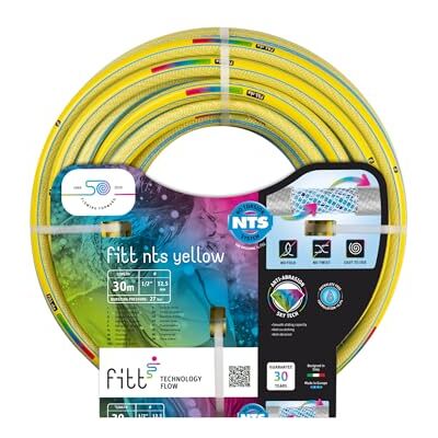 FITT NTS YELLOW 1/2" (12,5mm) 30m Manguera para Riego de Jardín, Robusta para Uso Intensivo FITT NTS YELLOW 1/2" (12,5mm) 30m Manguera para Riego de Jardín, Robusta para Uso Intensivo