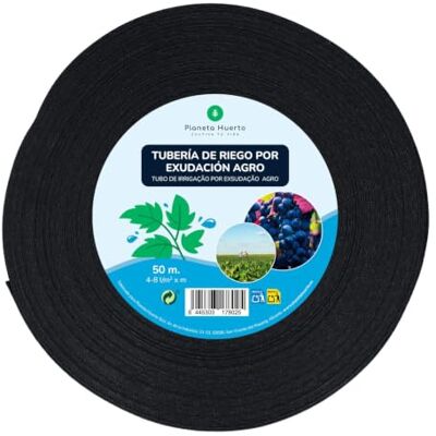 Planeta Huerto Bonsái PLANETA HUERTO Tubería de Riego por Exudación Agro 50 m Manguera Exudante para Huerto y Cultivos Ahorro de hasta 30% de Agua Caudal 4-8 l/m² x m Reutilizable y Fácil de Instalar Planeta Huerto Bonsái PLANETA HUERTO Tubería de Riego por Exudación Agro 50 m Manguera Exudante para Huerto y Cultivos Ahorro de hasta 30% de Agua Caudal 4-8 l/m² x m Reutilizable y Fácil de Instalar