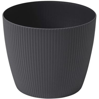 Dehner Maceta Magnolia, macetero Interior, Maceta reciclada, diámetro Aprox. 30,5 cm, Altura 24,6 cm, plástico, Antracita Dehner Maceta Magnolia, macetero Interior, Maceta reciclada, diámetro Aprox. 30,5 cm, Altura 24,6 cm, plástico, Antracita