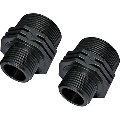 AERZETIX Juego de 2 Reductores para Atornillar Macho/Macho Rosca 1"x1 1/2'' en Plástico Pezones Reducidas con Racor Roscado PN 6 Bares Conector Tipo Rosca AERZETIX Juego de 2 Reductores para Atornillar Macho/Macho Rosca 1"x1 1/2'' en Plástico Pezones Reducidas con Racor Roscado PN 6 Bares Conector Tipo Rosca