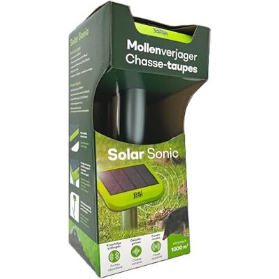 BSI – Potente Repelente de Lunares – Solar Sonic – Vibraciones – Ultrasonidos – Energía Solar – Instalación fácil y eficaz hasta 1000 m² – Apto para mulots – Campañoles – Serpientes BSI – Potente Repelente de Lunares – Solar Sonic – Vibraciones – Ultrasonidos – Energía Solar – Instalación fácil y eficaz hasta 1000 m² – Apto para mulots – Campañoles – Serpientes