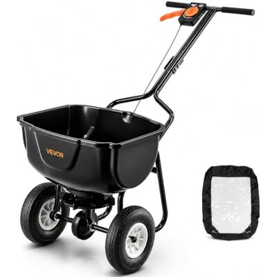 VEVOR Esparcidor de Empuje Manual Capacidad de 27,2 kg, Esparcidor de Compost con Ruedas Neumáticas, Ancho de Esparcimiento de 0 a 3 m para Semillas y Fertilizantes, para Jardín, Césped, Campo, Granja VEVOR Esparcidor de Empuje Manual Capacidad de 27,2 kg, Esparcidor de Compost con Ruedas Neumáticas, Ancho de Esparcimiento de 0 a 3 m para Semillas y Fertilizantes, para Jardín, Césped, Campo, Granja