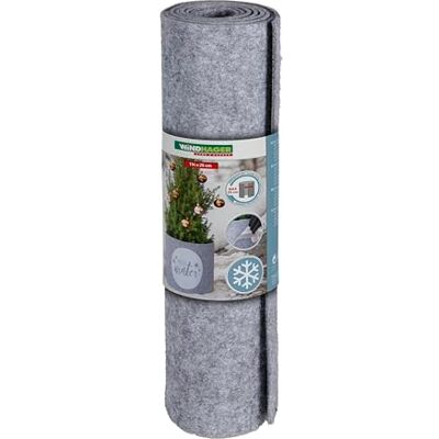 Windhager Protector de Fieltro Decorativo para macetas Hello Winter M 114 x 25 x 0,3 cm Color Gris/Blanco, protección contra el frío y Las heladas, con Cierre de Velcro Windhager Protector de Fieltro Decorativo para macetas Hello Winter M 114 x 25 x 0,3 cm Color Gris/Blanco, protección contra el frío y Las heladas, con Cierre de Velcro