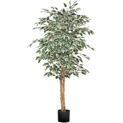 VEVOR Árbol Artificial de Ficus Alto de 1524 mm Planta Artificial de PE para Decoración Árbol Verde Planta Falsa para Hogar, Oficina, Hotel, Centro Comercial, Interior y Exterior, Maceta Negra VEVOR Árbol Artificial de Ficus Alto de 1524 mm Planta Artificial de PE para Decoración Árbol Verde Planta Falsa para Hogar, Oficina, Hotel, Centro Comercial, Interior y Exterior, Maceta Negra