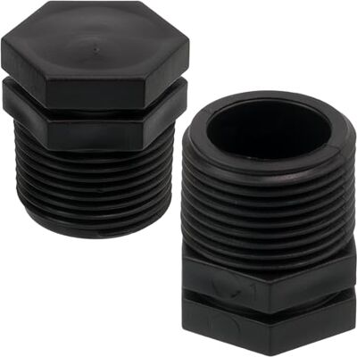 AERZETIX Juego de 5 Tapones Macho 3/4" para Atornillar en Polietileno para Manguera de Riego Sistema de Goteo Presión Máxima 10 Bar Racor Circuito Tapa Irrigación Negro AERZETIX Juego de 5 Tapones Macho 3/4" para Atornillar en Polietileno para Manguera de Riego Sistema de Goteo Presión Máxima 10 Bar Racor Circuito Tapa Irrigación Negro