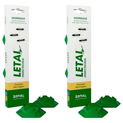 Zotal Trampa para Hormigas LETAL – Pack 2 Unidades Cebo Insecticida en Gel Eliminación Rápida, Eficaz y Duradera Interior y Exterior Fácil de Usar Zotal Trampa para Hormigas LETAL – Pack 2 Unidades Cebo Insecticida en Gel Eliminación Rápida, Eficaz y Duradera Interior y Exterior Fácil de Usar