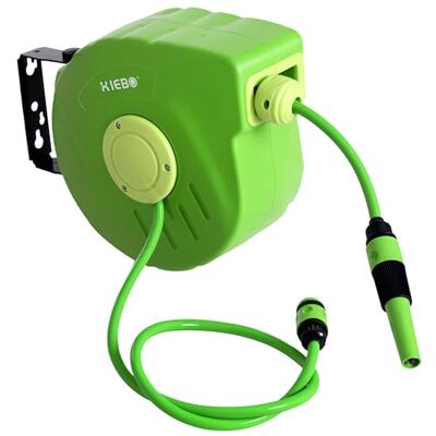 Outsunny Carrete para Manguera Enrollable 10m Roll-up Automático Verde Outsunny Carrete para Manguera Enrollable 10m Roll-up Automático Verde