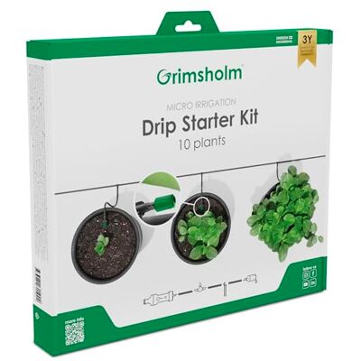 Grimsholm Green Grimsholm Kit de Inicio de Micro Riego Goteo para 10 Plantas con Regulador de Presión y Boquillas Ajustables Grimsholm Green Grimsholm Kit de Inicio de Micro Riego Goteo para 10 Plantas con Regulador de Presión y Boquillas Ajustables
