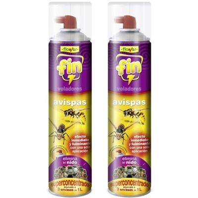 Flower x2 Insecticida Avispa Asiática Exterior Largo Alcance 5 Metros Spray 800 ML Repelente Avispones, Nidos de Avispas y Avisperos Súper Concentrado Eliminación Inmediata Avispas Flower x2 Insecticida Avispa Asiática Exterior Largo Alcance 5 Metros Spray 800 ML Repelente Avispones, Nidos de Avispas y Avisperos Súper Concentrado Eliminación Inmediata Avispas