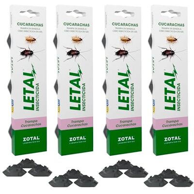 Zotal Trampa para Cucarachas LETAL – Estuche 3 Unidades Gel Insecticida con Imidacloprid Elimina Colonias Interior y Exterior Fácil de Usar (Pack 4 Unidades) Zotal Trampa para Cucarachas LETAL – Estuche 3 Unidades Gel Insecticida con Imidacloprid Elimina Colonias Interior y Exterior Fácil de Usar (Pack 4 Unidades)