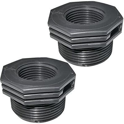 AERZETIX -Juego de 2 Reductores de Plástico Macho/Hembra 1 1/2''x1'' con Tope Interior para Atornillar 6 Bares AERZETIX -Juego de 2 Reductores de Plástico Macho/Hembra 1 1/2''x1'' con Tope Interior para Atornillar 6 Bares
