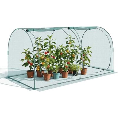 VEVOR Jaula Protectora para Cultivos, con Puerta con Cremallera, Resistente al Viento, Cubierta para bancales elevados Exteriores con Estructura, para jardín, Patio y césped, 2489 x 1200 x 1200 mm VEVOR Jaula Protectora para Cultivos, con Puerta con Cremallera, Resistente al Viento, Cubierta para bancales elevados Exteriores con Estructura, para jardín, Patio y césped, 2489 x 1200 x 1200 mm