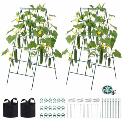VEVOR Enrejado para Pepinos para Bancales Elevados, 1170 x 460 mm, Paquete de 4 Piezas, Soporte para Plantas Trepadoras, en Forma de A, Metal, para Vides Tomates Flores Calabacín Berenjena Judía Verde VEVOR Enrejado para Pepinos para Bancales Elevados, 1170 x 460 mm, Paquete de 4 Piezas, Soporte para Plantas Trepadoras, en Forma de A, Metal, para Vides Tomates Flores Calabacín Berenjena Judía Verde