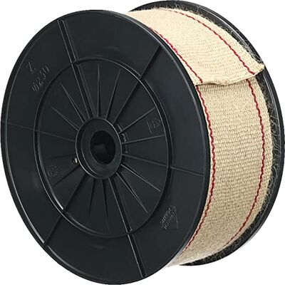 Chapuis Correa de yute (85 mm-Bobina, 20 rayas, crudo/rojo Chapuis Correa de yute (85 mm-Bobina, 20 rayas, crudo/rojo