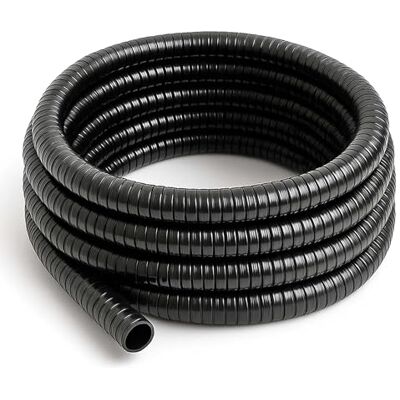 WilTec Manguera flexible para estanque 10 m manguera en espiral reforzado 19 mm (3/4") negro PVC arroyo WilTec Manguera flexible para estanque 10 m manguera en espiral reforzado 19 mm (3/4") negro PVC arroyo