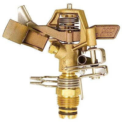 Rain Bird Aspersor de Impacto de latón, Ajustable, patrón de 20° a 360°, Distancia de pulverización de 20' a 41' Rain Bird Aspersor de Impacto de latón, Ajustable, patrón de 20° a 360°, Distancia de pulverización de 20' a 41'