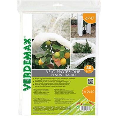 Verdemax Tela de protección para Plantas y Flores TNT 30 gr/m² (Blanco) 2 x 10 MT Blanco Verdemax Tela de protección para Plantas y Flores TNT 30 gr/m² (Blanco) 2 x 10 MT Blanco