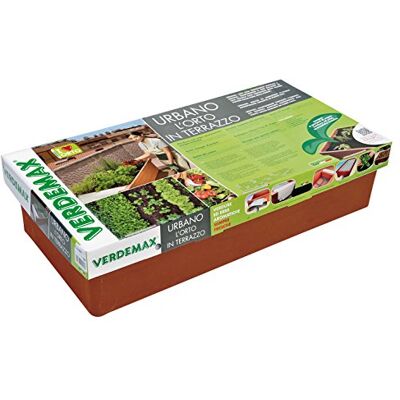 Verdemax -Huerto Urbano 115 x 58 x 28 cm Para Terraza Jardín Y Balcón ,Terracota, Verdemax -Huerto Urbano 115 x 58 x 28 cm Para Terraza Jardín Y Balcón ,Terracota,