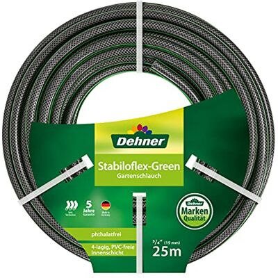 Dehner Stabiloflex Manguera de jardín (19 mm de diámetro, 25 m de Largo, plástico, Color Verde) Dehner Stabiloflex Manguera de jardín (19 mm de diámetro, 25 m de Largo, plástico, Color Verde)