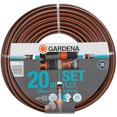 Gardena , Manguera de jardín, por Encima/Debajo del Suelo, 25 Bar, 1.3 cm, Color Gris y Naranja, 20 m Gardena , Manguera de jardín, por Encima/Debajo del Suelo, 25 Bar, 1.3 cm, Color Gris y Naranja, 20 m