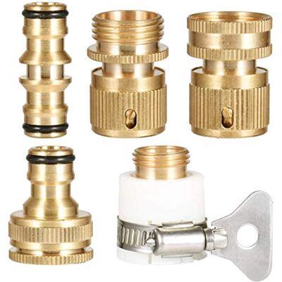 Hydrogarden 5 Piezas Adaptador de roscas grifos,Conectores de Manguera Conexiones para Tubos Adaptador Universal Accesorios Adapter Conectores Hydrogarden 5 Piezas Adaptador de roscas grifos,Conectores de Manguera Conexiones para Tubos Adaptador Universal Accesorios Adapter Conectores