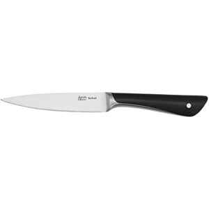 Tefal Jamie Oliver by K26709 Cuchillo universal (12 cm, alto rendimiento de corte, con diseño distintivo, cuchillas resistentes y duraderas, acero inoxidable), color negro Tefal Jamie Oliver by K26709 Cuchillo universal (12 cm, alto rendimiento de corte, con diseño distintivo, cuchillas resistentes y duraderas, acero inoxidable), color negro