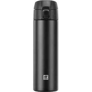 ZWILLING THERMO Botella térmica, Taza de viaje, Aislamiento de doble pared, Cierre de seguridad, 450 ml, Altura: 22,8 cm, Negro ZWILLING THERMO Botella térmica, Taza de viaje, Aislamiento de doble pared, Cierre de seguridad, 450 ml, Altura: 22,8 cm, Negro