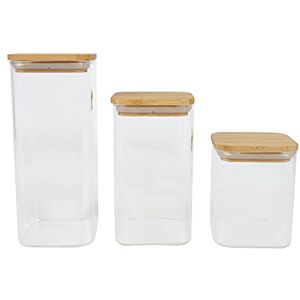 Birambeau Utensilios de cocina Lote de 3 tarros de cristal latas de conservación Tapa de transparente/marrón Hermético 450 ml y 750 ml y 950 ml Birambeau Utensilios de cocina Lote de 3 tarros de cristal latas de conservación Tapa de transparente/marrón Hermético 450 ml y 750 ml y 950 ml