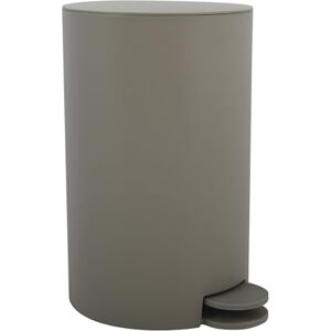 MSV Cubo de Basura Cosmético Modelo Osaki 3 Litros con Tapa y Pedal para Baño Compacto para Espacios Pequeños Recipiente Interior Extraíble Taupe MSV Cubo de Basura Cosmético Modelo Osaki 3 Litros con Tapa y Pedal para Baño Compacto para Espacios Pequeños Recipiente Interior Extraíble Taupe