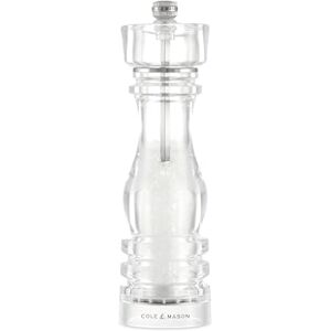 Cole & Mason London Molinillo de Sal, Mecanismo de Cerámica, Molienda Ajustable, Transparente Acrílico, Molinillo de Especias Recargable, Manual, Incluye 1 x Molino, 22 cm Cole & Mason London Molinillo de Sal, Mecanismo de Cerámica, Molienda Ajustable, Transparente Acrílico, Molinillo de Especias Recargable, Manual, Incluye 1 x Molino, 22 cm