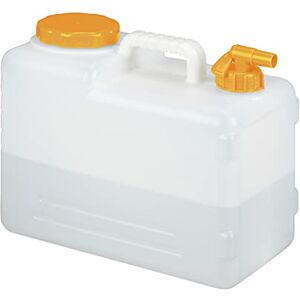 Relaxdays Garrafa con Grifo, 15 litros, Plástico sin BPA, Tapón Cuello Ancho, Asa, Bidón Acampada, Blanco y Naranja Relaxdays Garrafa con Grifo, 15 litros, Plástico sin BPA, Tapón Cuello Ancho, Asa, Bidón Acampada, Blanco y Naranja