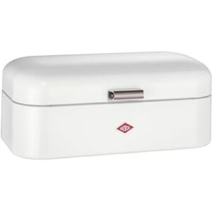 WESCO Panera Grandy en color blanco, chapa de acero pulverizada, orificios de ventilación y mango estable WESCO Panera Grandy en color blanco, chapa de acero pulverizada, orificios de ventilación y mango estable