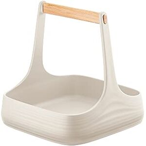 Guzzini Tierra, Todos Juntos, Organizador de Mesa de Plástico Reciclado y Madera Blanco Leche, 22x22xh22,5 cm Guzzini Tierra, Todos Juntos, Organizador de Mesa de Plástico Reciclado y Madera Blanco Leche, 22x22xh22,5 cm