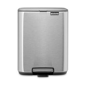 Brabantia Bo Pedal Cubo de basura 7L (plateado mate), papelera cocina con diseño compacto y sistema de apertura con pedal, cubo basura reciclaje con cubo extraíble, incluye bolsas PerfectFit Brabantia Bo Pedal Cubo de basura 7L (plateado mate), papelera cocina con diseño compacto y sistema de apertura con pedal, cubo basura reciclaje con cubo extraíble, incluye bolsas PerfectFit