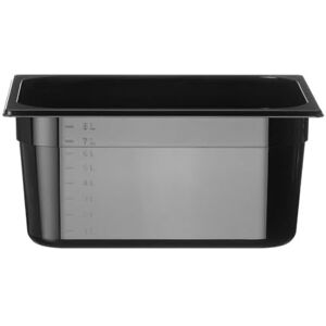 HENDI Recipiente Gastronorm 1/2 PC Negro 9.5 L 325x265x(H) 150 mm HENDI Recipiente Gastronorm 1/2 PC Negro 9.5 L 325x265x(H) 150 mm