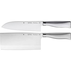 WMF Grand Gourmet Juego Asiático de 2 Cuchillos Chef Santoku y Hacha con Hoja Insertada de Acero Templado Completamente Forjado WMF Grand Gourmet Juego Asiático de 2 Cuchillos Chef Santoku y Hacha con Hoja Insertada de Acero Templado Completamente Forjado