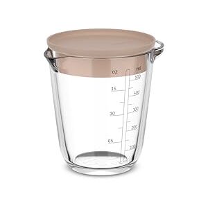 Vaso medidor de vidrio chalk 500ml con tapa Vaso medidor de vidrio chalk 500ml con tapa