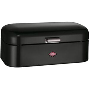 WESCO Panera Grandy en color negro, chapa de acero pulverizada, orificios de ventilación y mango estable WESCO Panera Grandy en color negro, chapa de acero pulverizada, orificios de ventilación y mango estable