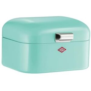 WESCO Panera Mini Grandy en color verde menta, chapa de acero pulverizada, orificios de ventilación y mango estable WESCO Panera Mini Grandy en color verde menta, chapa de acero pulverizada, orificios de ventilación y mango estable